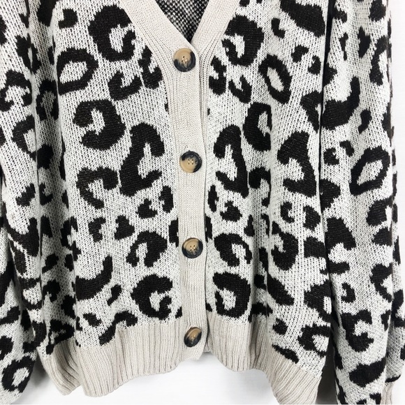 Eloquii Leopard Print Button Front Cardigan | Brown Tan | Size 22/24 - Picture 5 of 10